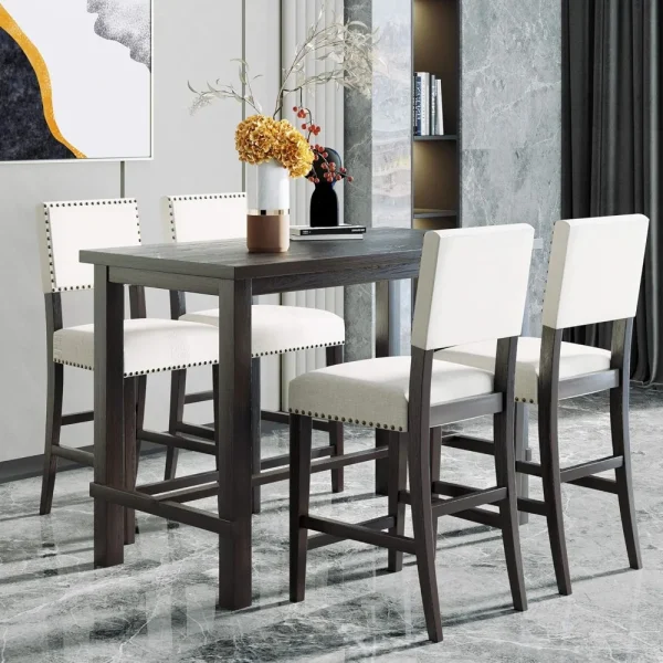 Dining Table/ Chairs Set for 4, Counter Height