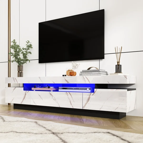 LED TV Stand/ Entertainment Center with Storage