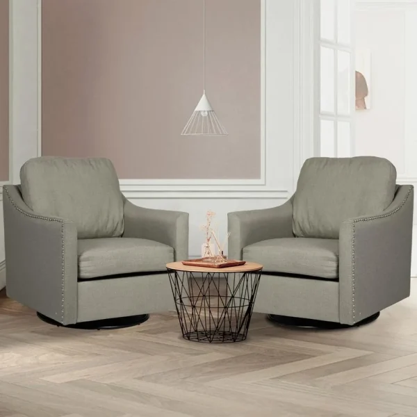 Mid-Century Swivel Accent Chair Set of