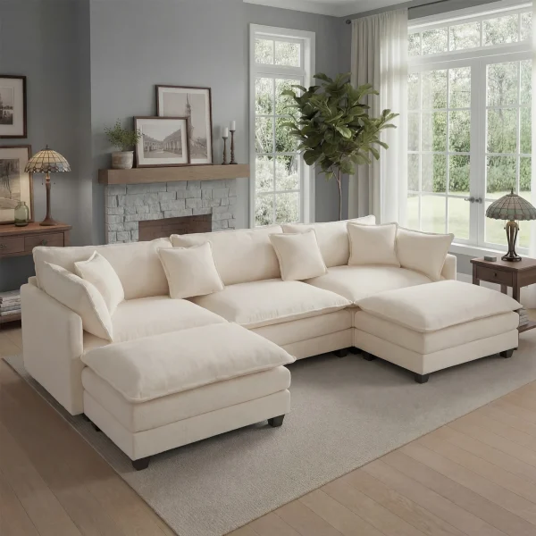 Redlife Modular Sectional Sofa / Ottoman, Comfy Cloud