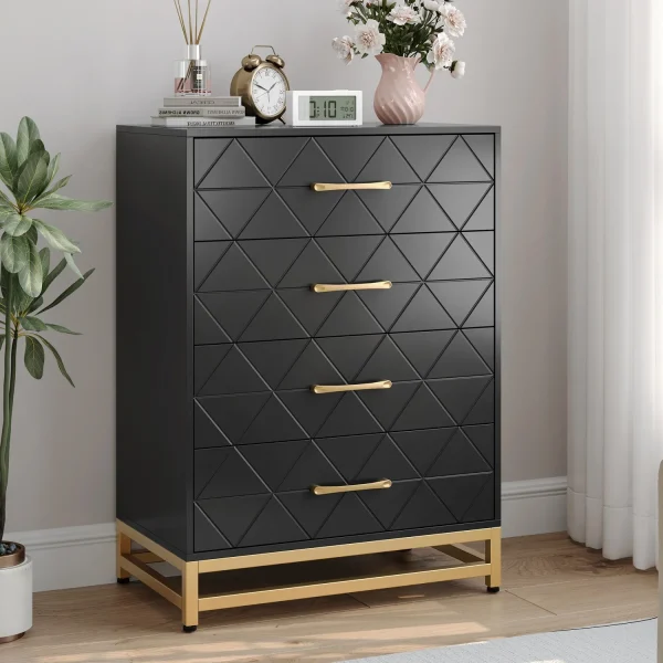 Wooden 4-Drawer Dresser
