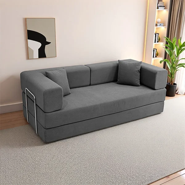 Foldable sofa bed with removable backrest