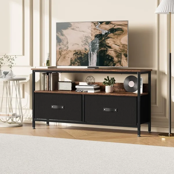 2-Drawer Entertainment Center with Open Shelf