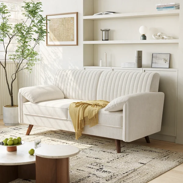 Chenille Loveseat Sofa (Great for Small Spaces!)